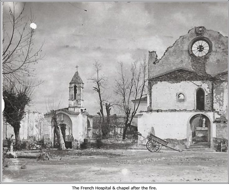 174. το γαλλικό νοσοκομείο και ο ναός μετά την φωτιά.